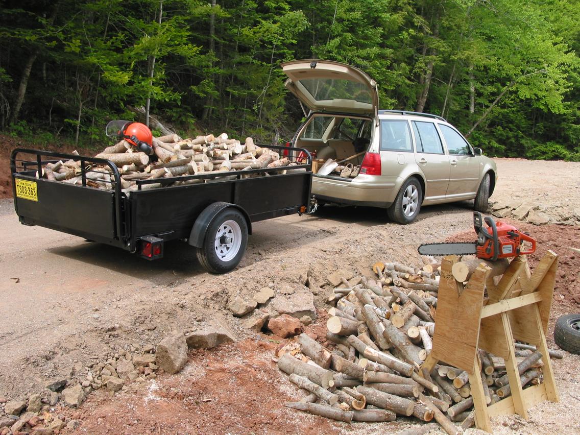 This trailer from Kent at a close out $ carries 1500 lbs. Who needs a pickup truck with a 100 hp diesel mule?