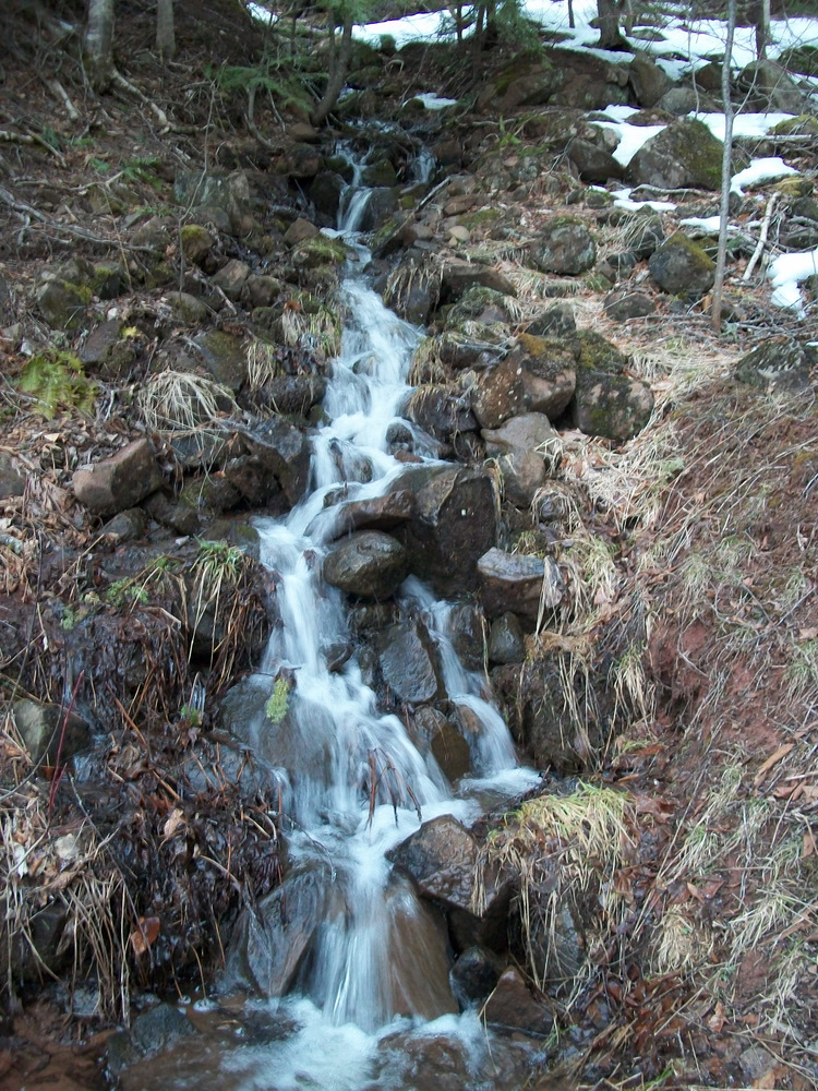 The sanctuary’s waterfall. Source is an underground spring.