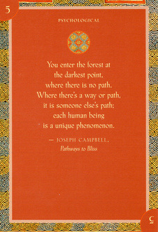 'Blindly' selected today, from a pack of 52 Follow Your Bliss, inspiration cards.